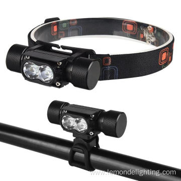 Outdoor USB rechargeable Dual Led High Power Headlamp